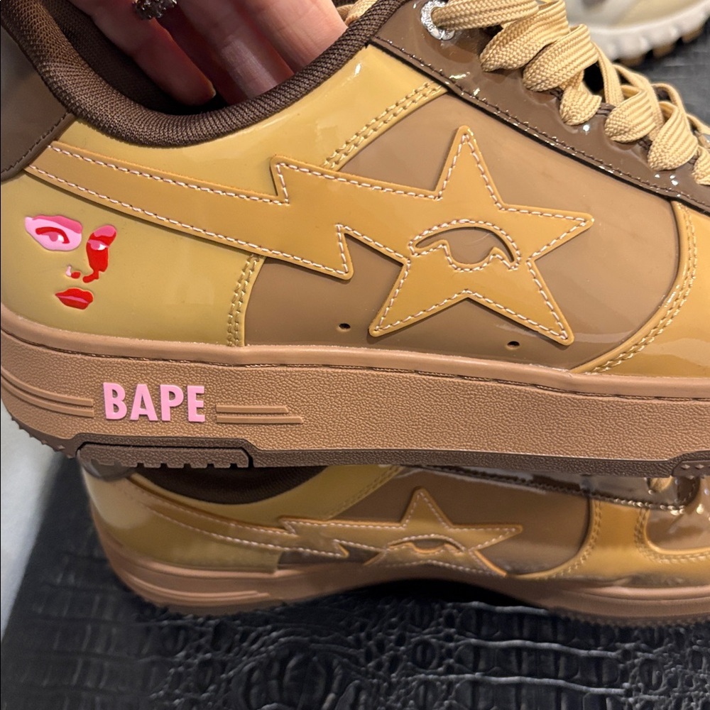 Bape STA Sneakers in Brown and Tan - Picture 6 of 6